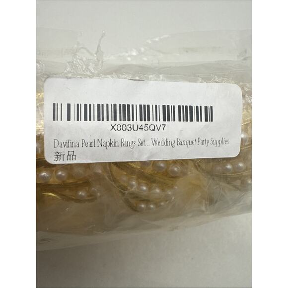 Napkin Rings Set of 8 Gold Pearl Napkin Rings, Napkin Holders for Cloth *READ... - Picture 13 of 15